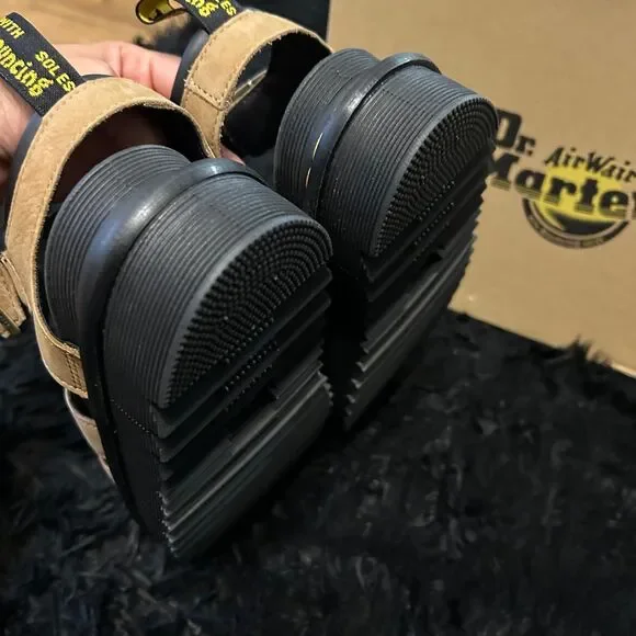 DR MARTENS Blaire brown leather gladiator sandals shoes women’s 7 new - Picture 5 of 8